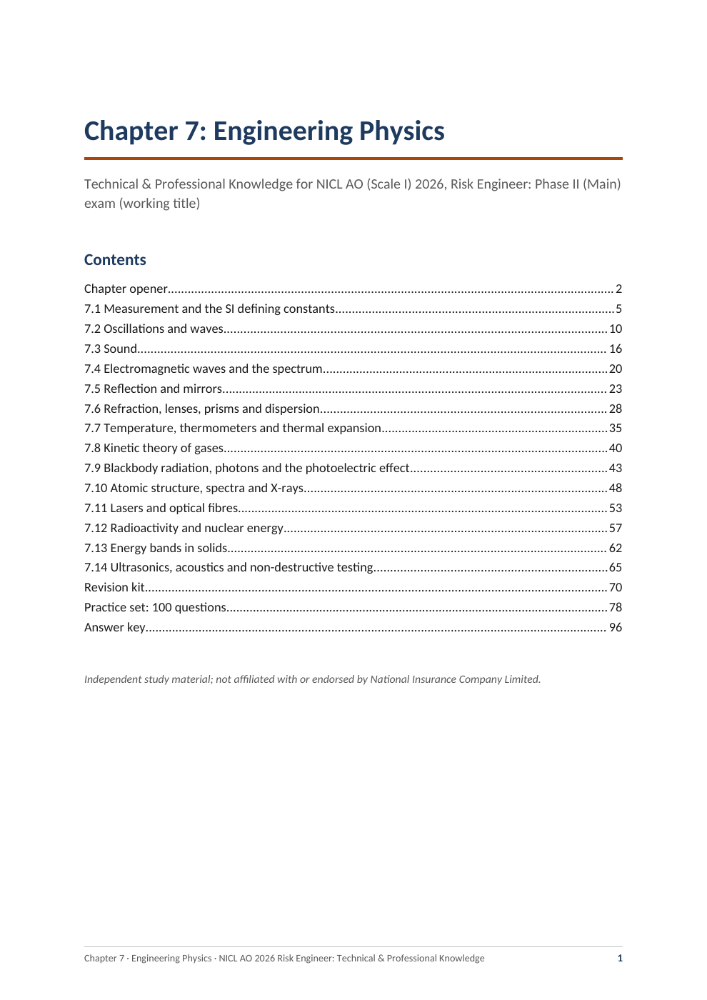 Engineering Physics, original PDF page 1. Download the sample PDF for selectable text.